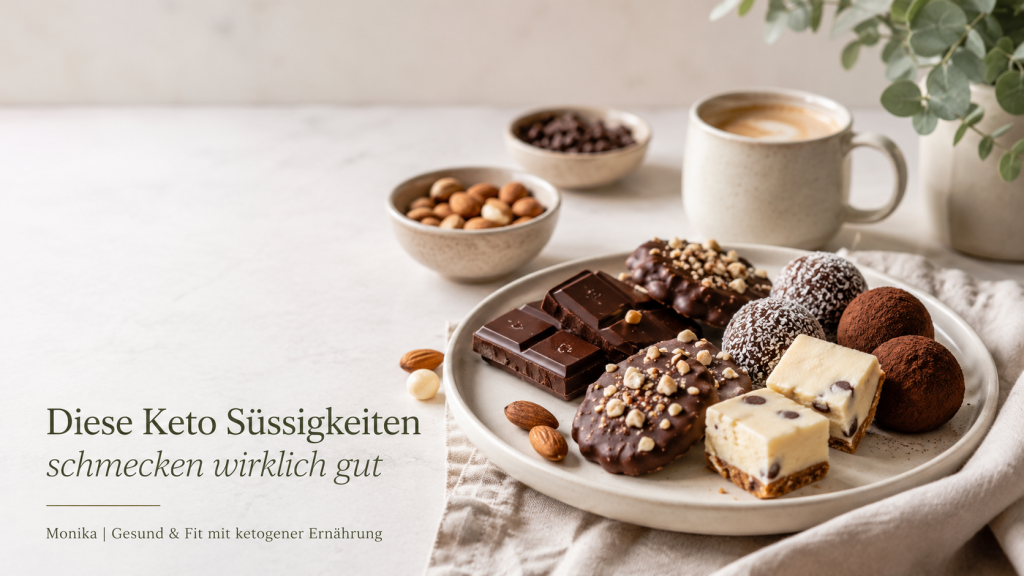 Keto Süssigkeiten ohne Zucker mit Schokolade, Nüssen und Keto Desserts für den Alltag