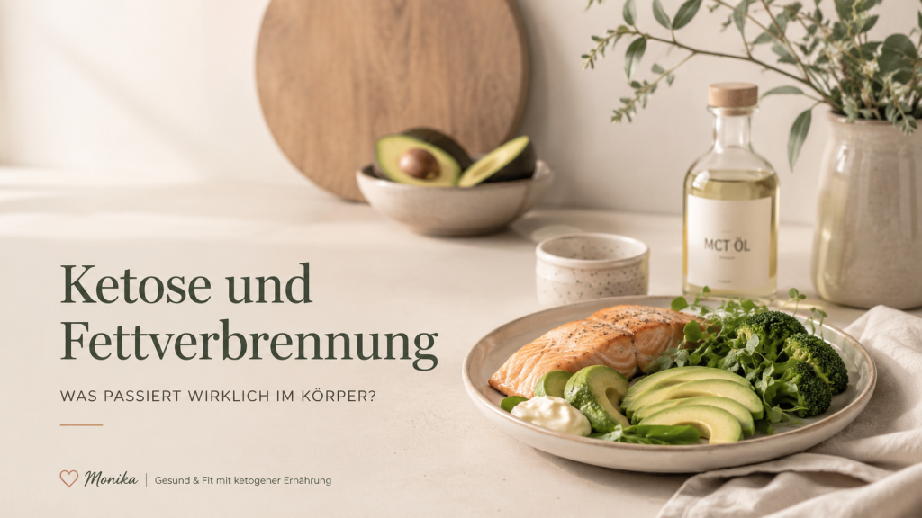 Ketose und Fettverbrennung mit keto-freundlichen Lebensmitteln in einer hellen und modernen Küchenszene