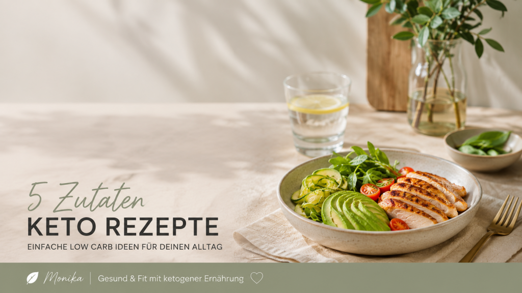 5 Zutaten Keto Rezepte mit Avocado, Poulet und frischem Gemüse für einen einfachen Keto Alltag