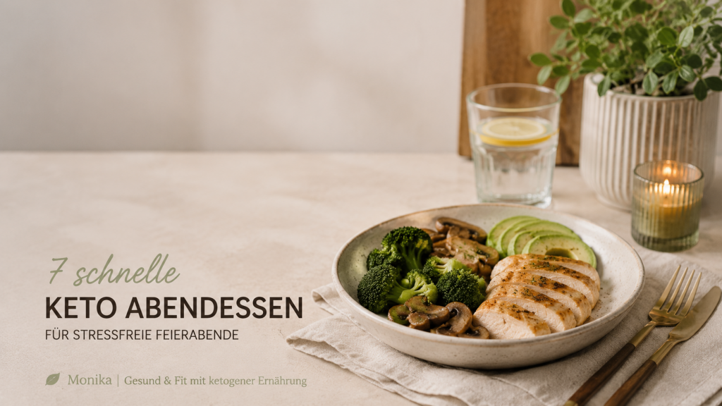 Schnelle Keto Abendessen mit Poulet, Brokkoli und Avocado für stressfreie Feierabende