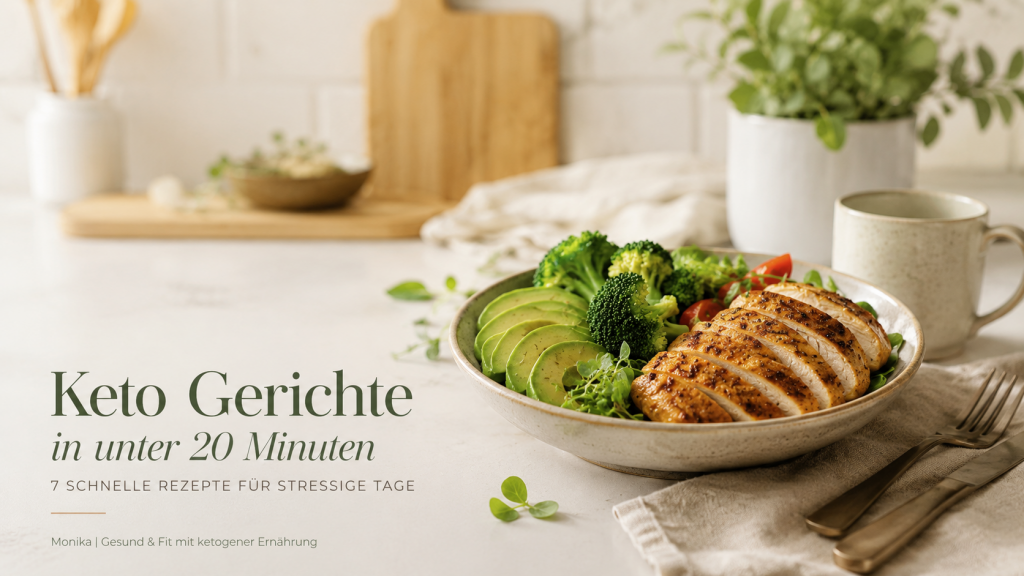 Keto Gerichte in unter 20 Minuten mit Hähnchen, Avocado und Gemüse für stressige Tage