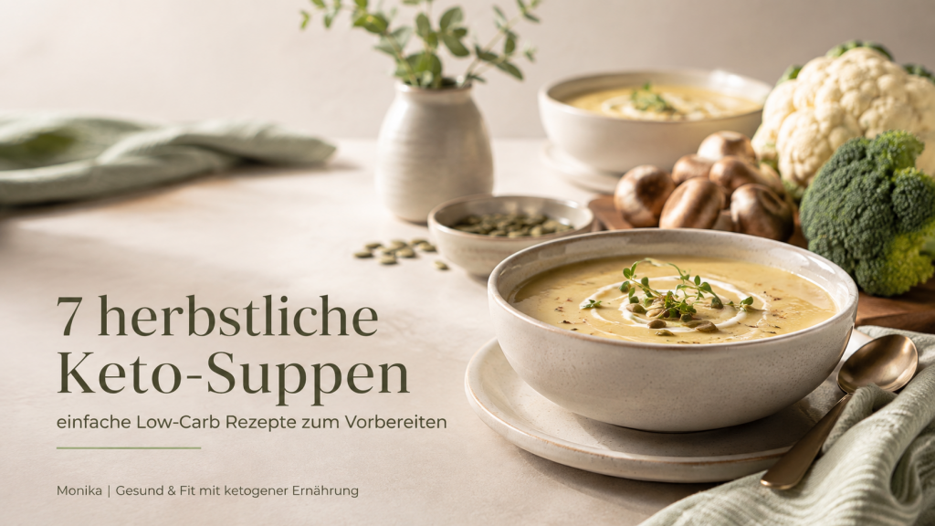 7 herbstliche Keto-Suppen – einfache Low-Carb Rezepte zum Vorbereiten mit Blumenkohl, Brokkoli und Pilzen