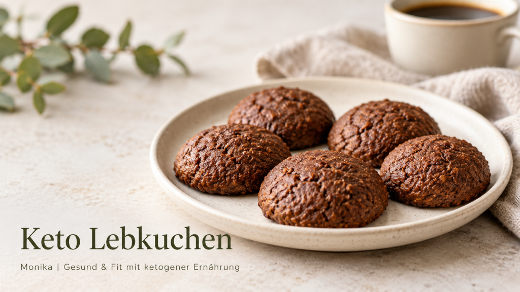 Keto Lebkuchen ohne Zuckerzusatz auf einem hellen Teller