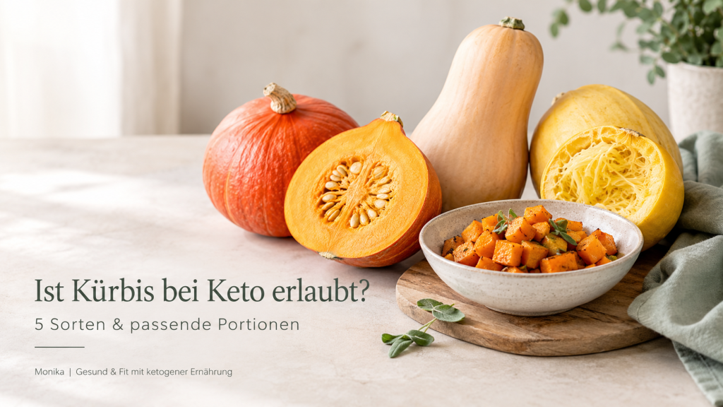 Kürbis bei Keto mit Hokkaido, Butternut und Spaghettikürbis sowie passenden Portionsgrössen.